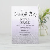 Invitation Sweet 16 Parties scintillant de partie Lavender In (Debout devant)