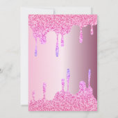 Invitation Sweet 16 Parties scintillant gouttes rose métal An (Dos)