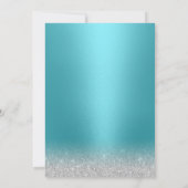 Invitation Sweet 16 Parties scintillant moderne Turquoise & A (Dos)
