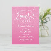 Invitation Sweet 16 Parties scintillant rose chaud moderne An (Debout devant)