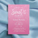 Invitation Sweet 16 Parties scintillant rose chaud moderne An<br><div class="desc">Sweet 16 Parties scintillant rose chaud moderne Invitations d'anniversaire.</div>