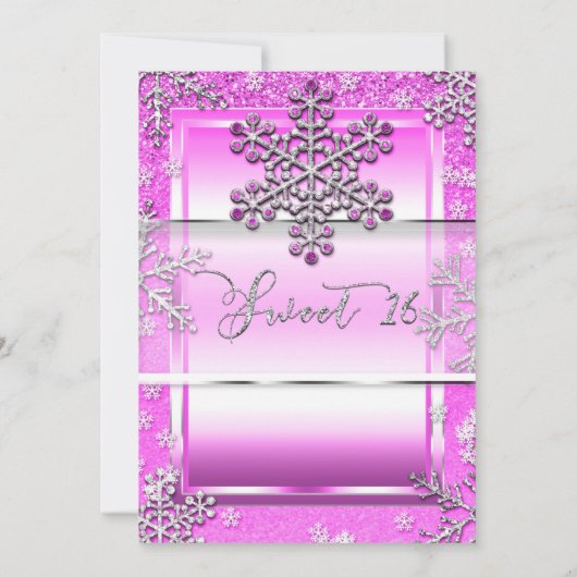 Invitation SWEET 16 Parties scintillant roses chaudes Flammes (Dos)