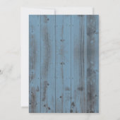 Invitation Sweet 16 Party élégant Dusty Blue Beach Starfish (Dos)