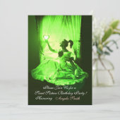 INVITATION SWEET 16 PARTY, EMERALD VERT NOIR DOMMASK (Debout devant)