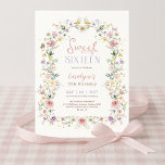 Invitation Sweet 16 Pastel Floral Meadow Birthday Party<br><div class="desc">Embraced in a harmonious palette of soft pastels—from gentle pinks and dreamy blushes to soothing lavenders, cheerful yellows, and serene blues—our Sweet 16 invitation is a beautiful tribute to this unforgettable milestone. Let it set the tone for a celebration filled with joy, laughter, and the excitement of stepping into a...</div>