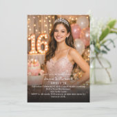 Invitation Sweet 16 photo (Debout devant)