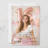 Invitation Sweet 16 photo birthday (Devant)