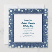 Invitation Sweet 16 Photo Image Denim Diamonds (Dos)