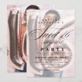 Invitation Sweet 16 Photo moderne & design Anniversaire (Devant / Derrière)