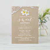 Invitation Sweet 16 Plumeria Tropical Elégant (Debout devant)