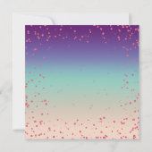 Invitation Sweet 16 points de Parties scintillant Rose sirène (Dos)