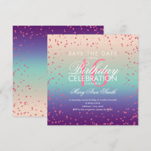 Invitation Sweet 16 points de Parties scintillant Rose sirène