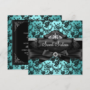 Invitation Sweet 16 Pretty Tiara & Bow Sarcelle
