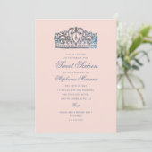 Invitation Sweet 16 Princess Crown Jalon Anniversaire (Debout devant)