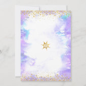 Invitation Sweet 16 Purple Aquarelle Or Fille Anniversaire (Dos)