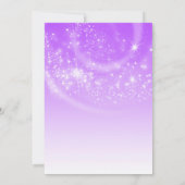 Invitation SWEET 16 Purple & Silver Sparkle Stars Party (Dos)