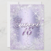 Invitation Sweet 16 Purple Silver Winter Wonderland Tiara (Dos)