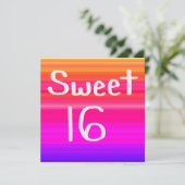 Invitation Sweet 16 Rainbow (Debout devant)
