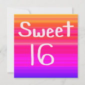 Invitation Sweet 16 Rainbow (Devant)