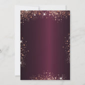 Invitation Sweet 16 rose bordeaux or parties scintillant robe (Dos)