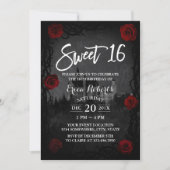 Invitation Sweet 16 Rose Flower & Thorn Fairy Castle Dark (Devant)
