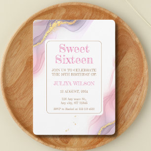 Invitation Sweet 16 Rose Gold parties scintillant élégante fê