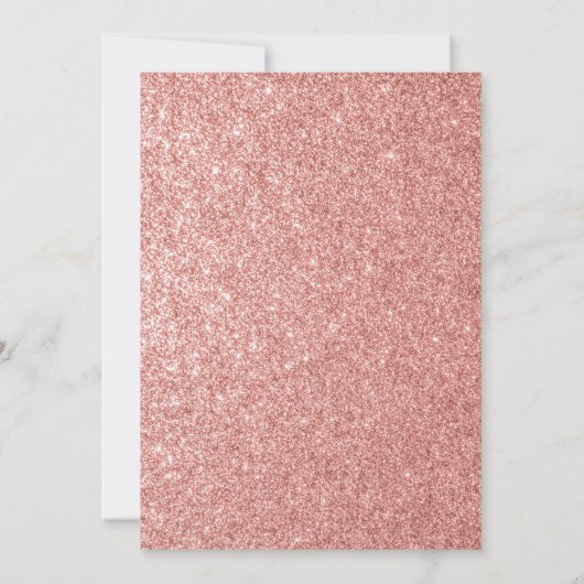 Invitation Sweet 16 Rose Gold Script moderne (Dos)