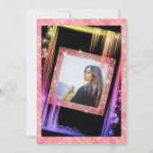 Invitation Sweet 16 Rose  Gold Sparkle Parties scintillant ph (Dos)