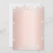 Invitation Sweet 16 rose or argent parties scintillant robe g (Dos)