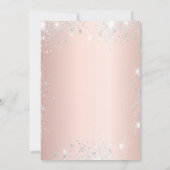 Invitation Sweet 16 rose or argent robe parties scintillant r (Dos)
