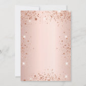 Invitation Sweet 16 rose parties scintillant or glamour (Dos)