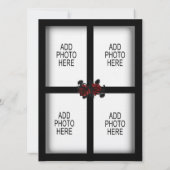 Invitation Sweet 16 Rose rouge gothique avec quatre zones de  (Dos)