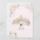 Invitation Sweet 16 Roses Blanches Roses Roses Roses Roses Bl (Dos)