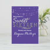 Invitation Sweet 16 Royal Blue Parties scintillant Sliver Par (Debout devant)