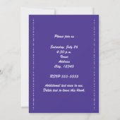 Invitation Sweet 16 Royal Blue Parties scintillant Sliver Par (Dos)