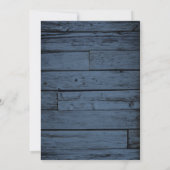 Invitation Sweet 16 Rustique Bleu Chaîne Lumières Moderne (Dos)