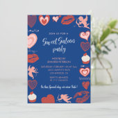 Invitation sweet 16 Saint-Valentin chéri bleu (Debout devant)