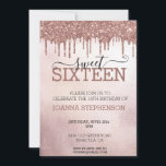 Invitation Sweet 16 Seize Anniversaire Rose Gold<br><div class="desc">Cette conception a été créée par art numérique. Elle peut être personnalisée dans la zone fournir ou customiser en choisissant le clic pour customiser une autre option et en changeant le nom, les initiales ou les mots. Vous pouvez également modifier la couleur et le style du texte ou supprimer le...</div>