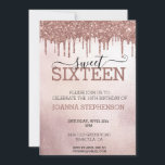 Invitation Sweet 16 Seize Anniversaire Rose Gold<br><div class="desc">Cette conception a été créée par art numérique. Elle peut être personnalisée dans la zone fournir ou customiser en choisissant le clic pour customiser une autre option et en changeant le nom, les initiales ou les mots. Vous pouvez également modifier la couleur et le style du texte ou supprimer le...</div>