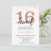 Invitation Sweet 16 Seize Anniversaire Rose Parties scintilla (Debout devant)