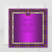 Invitation Sweet 16 Seize Anniversaire Soirée Purple Gold (Dos)