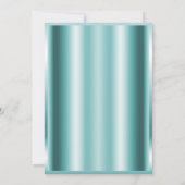 Invitation SWEET 16 Seize Coins Aqua & Silver Confetti (Dos)