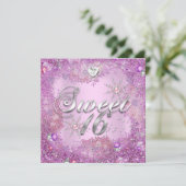 Invitation Sweet 16 Seize Jolies Perles Flocon de Neige 2 (Debout devant)