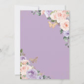 Invitation Sweet 16 Seize Lilac Blush Or Floral Anniversaire (Dos)