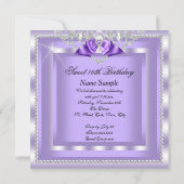 Invitation Sweet 16 Seize Purple Silver Diamond Party 3I (Dos)