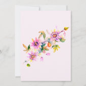 Invitation Sweet 16 Seize Rose Floral fête d'anniversaire (Dos)