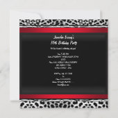 Invitation Sweet 16 Seteen Leopard Red Black Diamond (Dos)