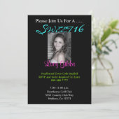 Invitation SWEET, 16, S'Il Vous Plaît Rejoignez-Nous Pour ... (Debout devant)