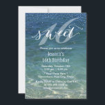 Invitation Sweet 16 Summer Beach Confetti Dots modernes<br><div class="desc">Sweet 16 Summer Beach Confetti Dots modernes Invitations.</div>