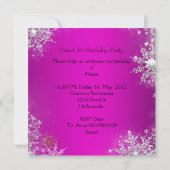 Invitation Sweet 16 Sweets sixteens Hot rose Blanc Or (Dos)